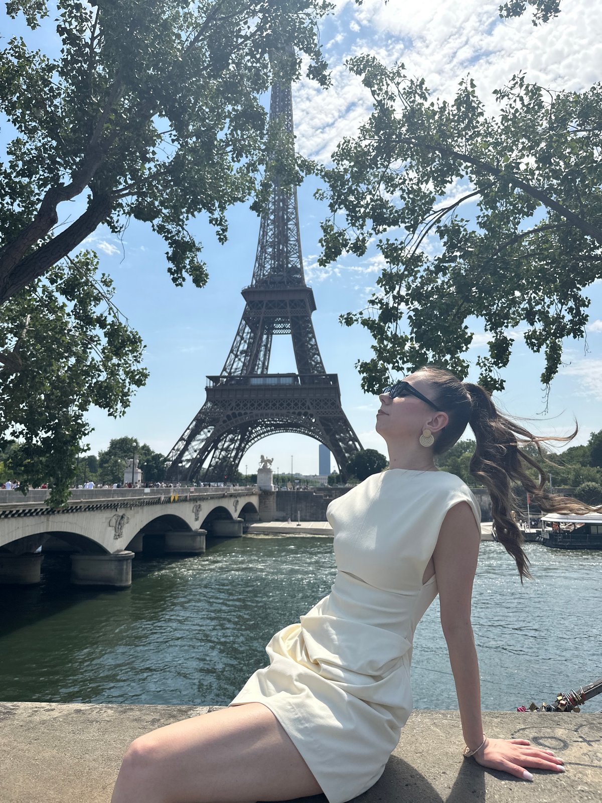 Eiffel Tower views and a quiet moment nearby, June morning
