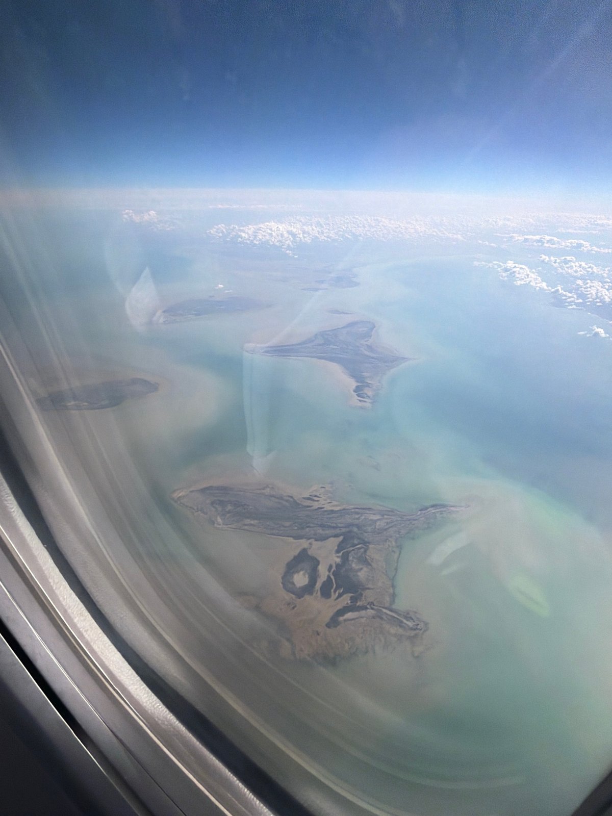 Aerial views captured from aircraft over western Russia
