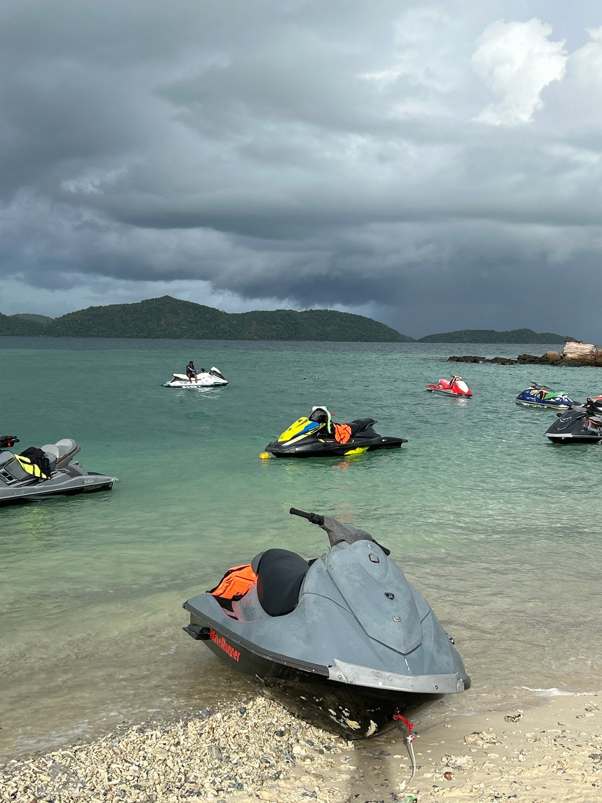 Beach Life Continues Under Dramatic Skies at Phru Nai