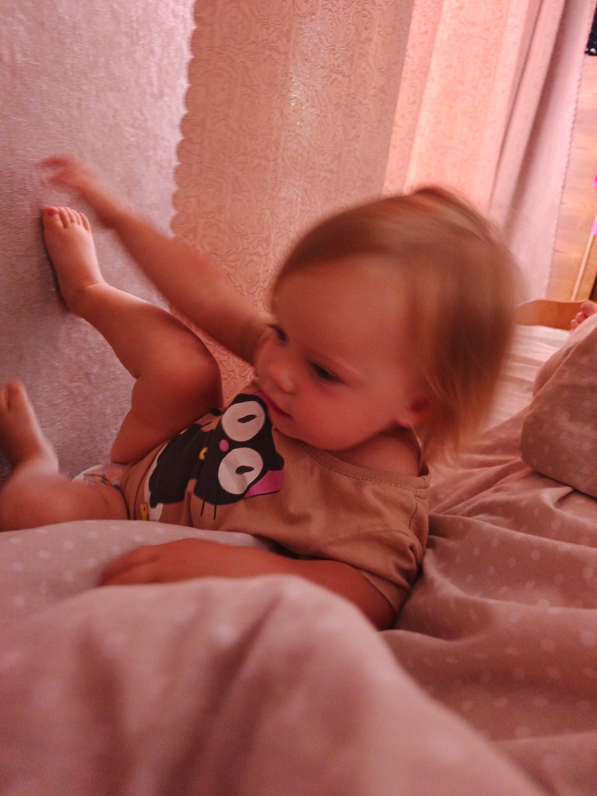 Pets and a napping infant at home in Medvedyovka