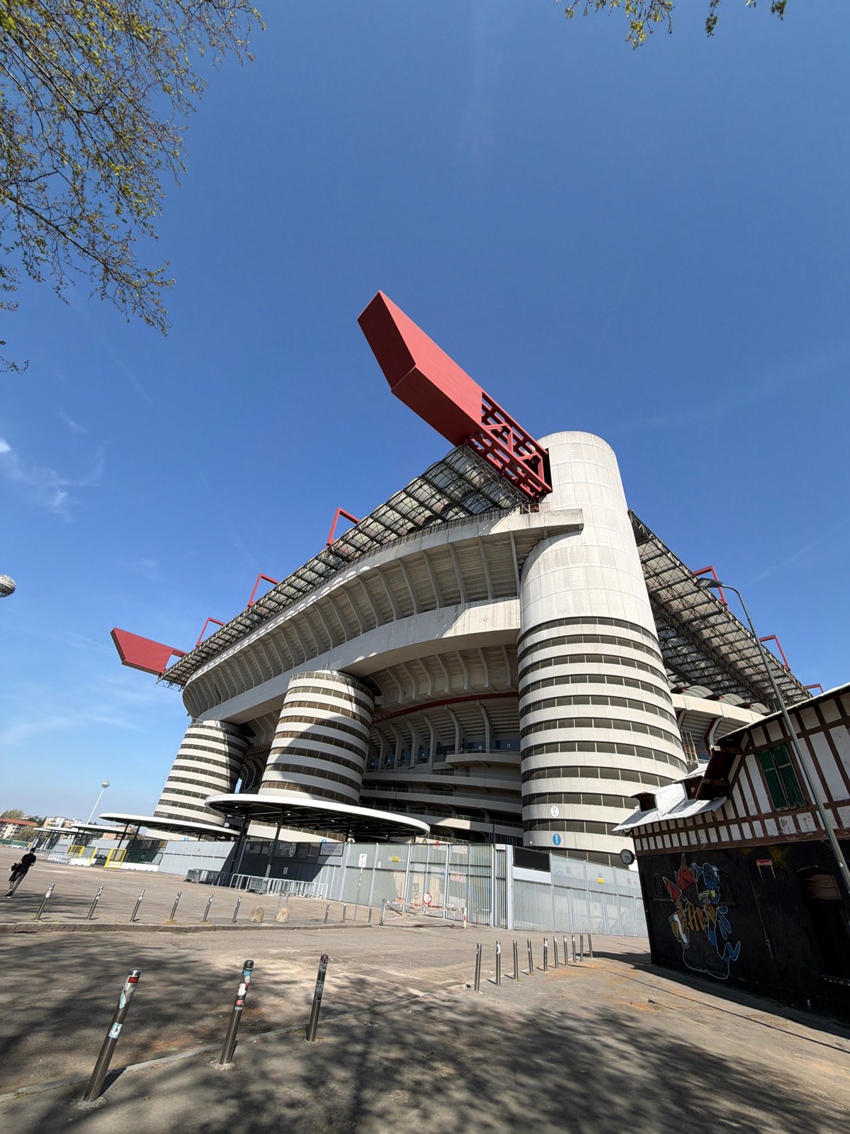San Siro Stadium Photographed Under Clear Skies in Milan