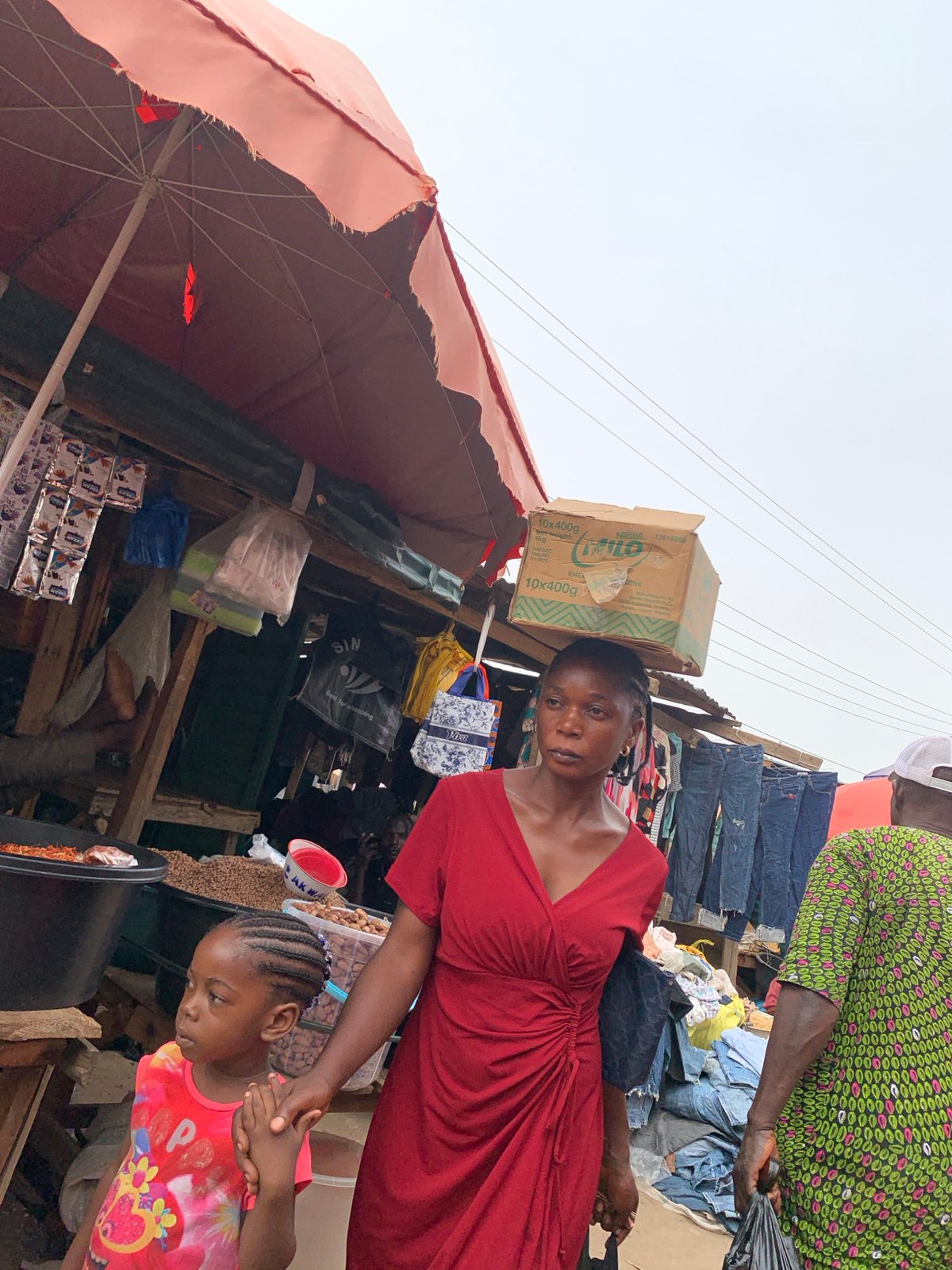 Busy market day captured in Akwanga, Nigeria