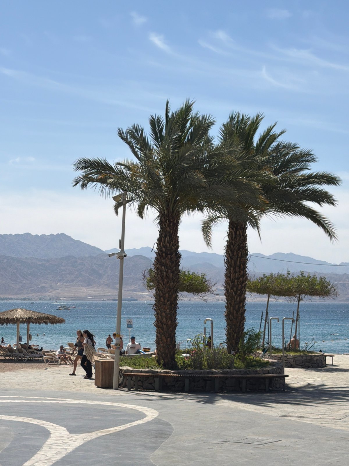 Morning beach scene captured in Eilat, Israel