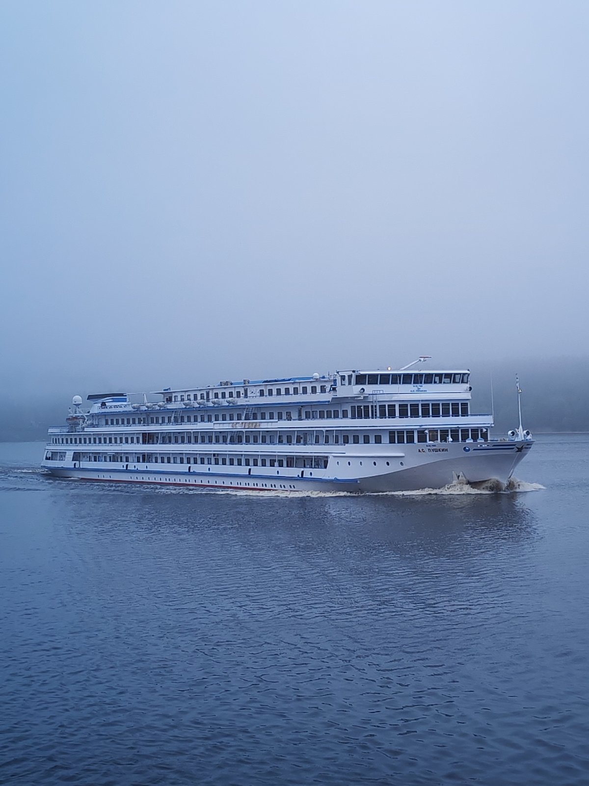Passenger ship A.S. Pushkin spotted on Russian waters