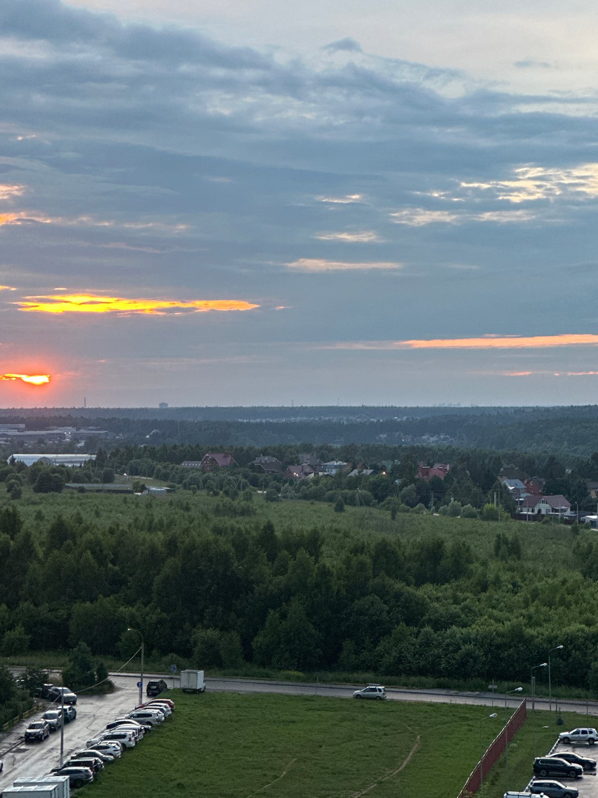 Podolsk at golden hour: streets, residents, and a striking sunset