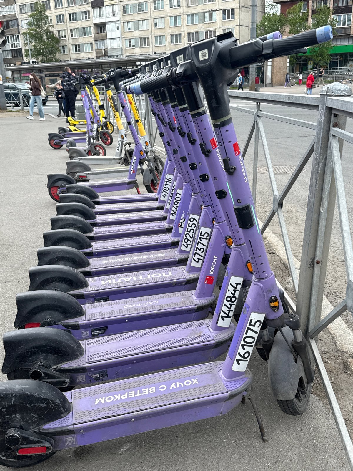 Electric scooter rental stations observed across Saint Petersburg