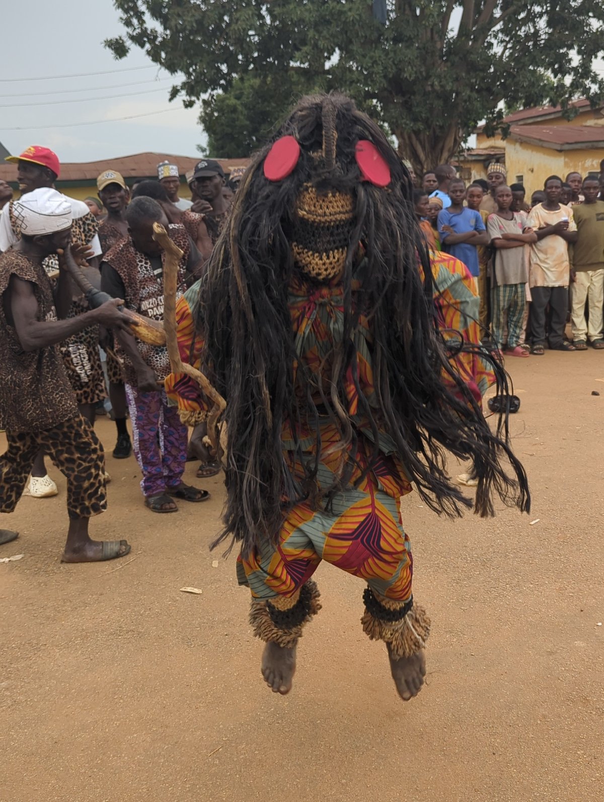 Traditional cultural procession and performance draws crowds in Kafanchan, Nigeria