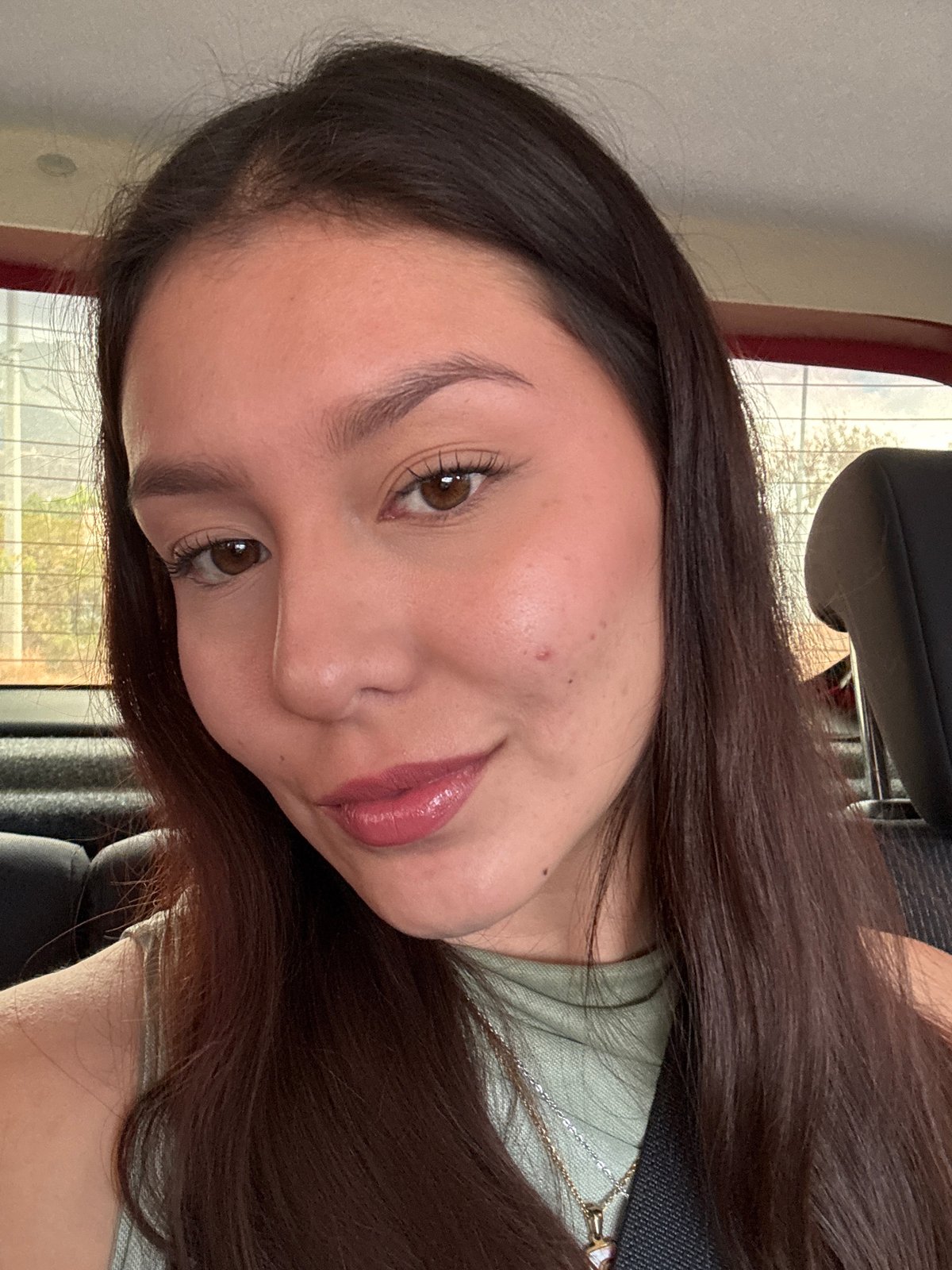 Woman photographed in vehicle in Paraje el Ciruelar