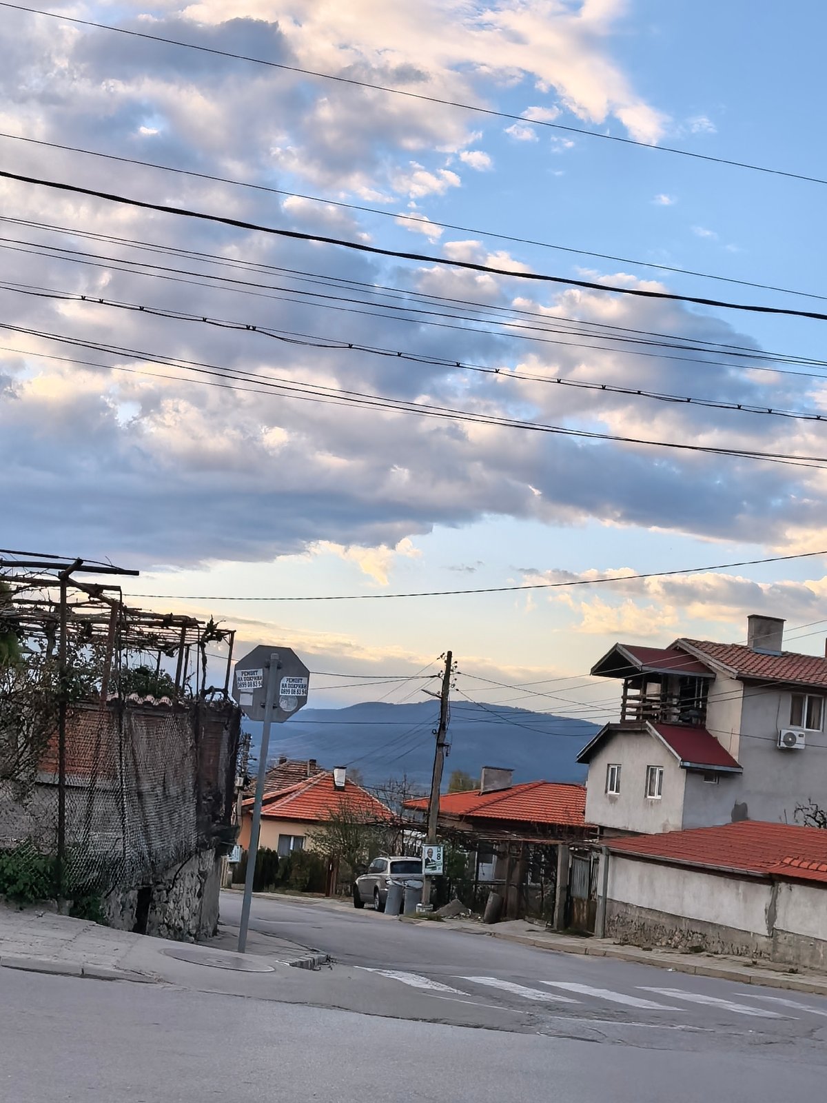 Urban street scenes captured during dramatic afternoon sky conditions