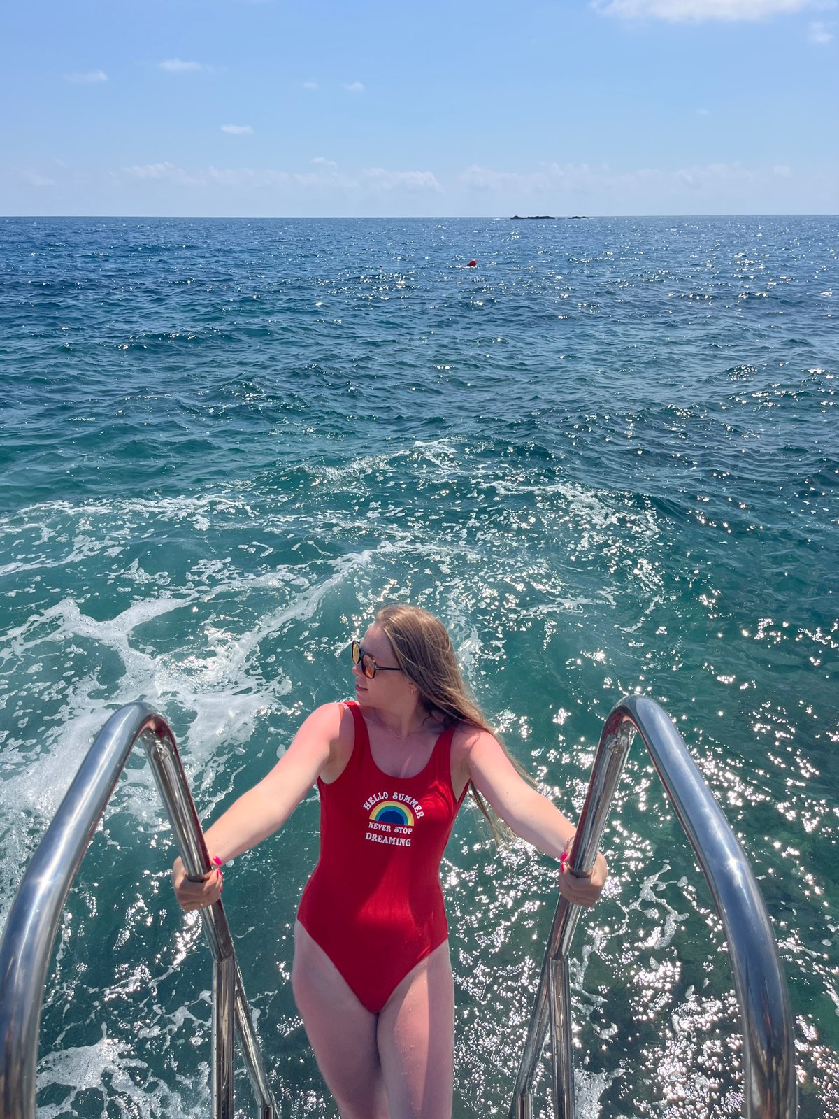 Afternoon on the water off Alanya's rocky coastline