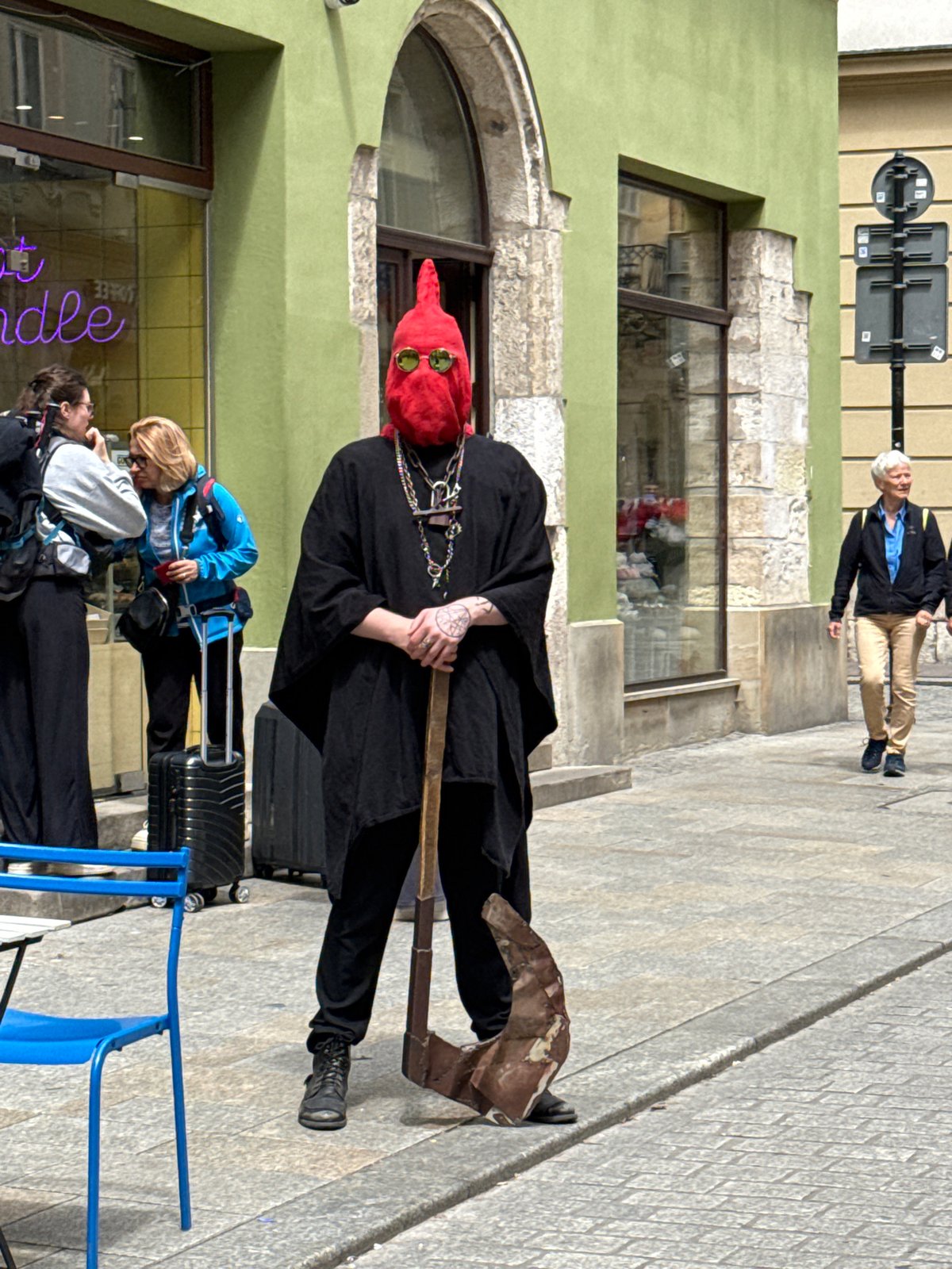 Tourist activity around Krakow's Main Market Square