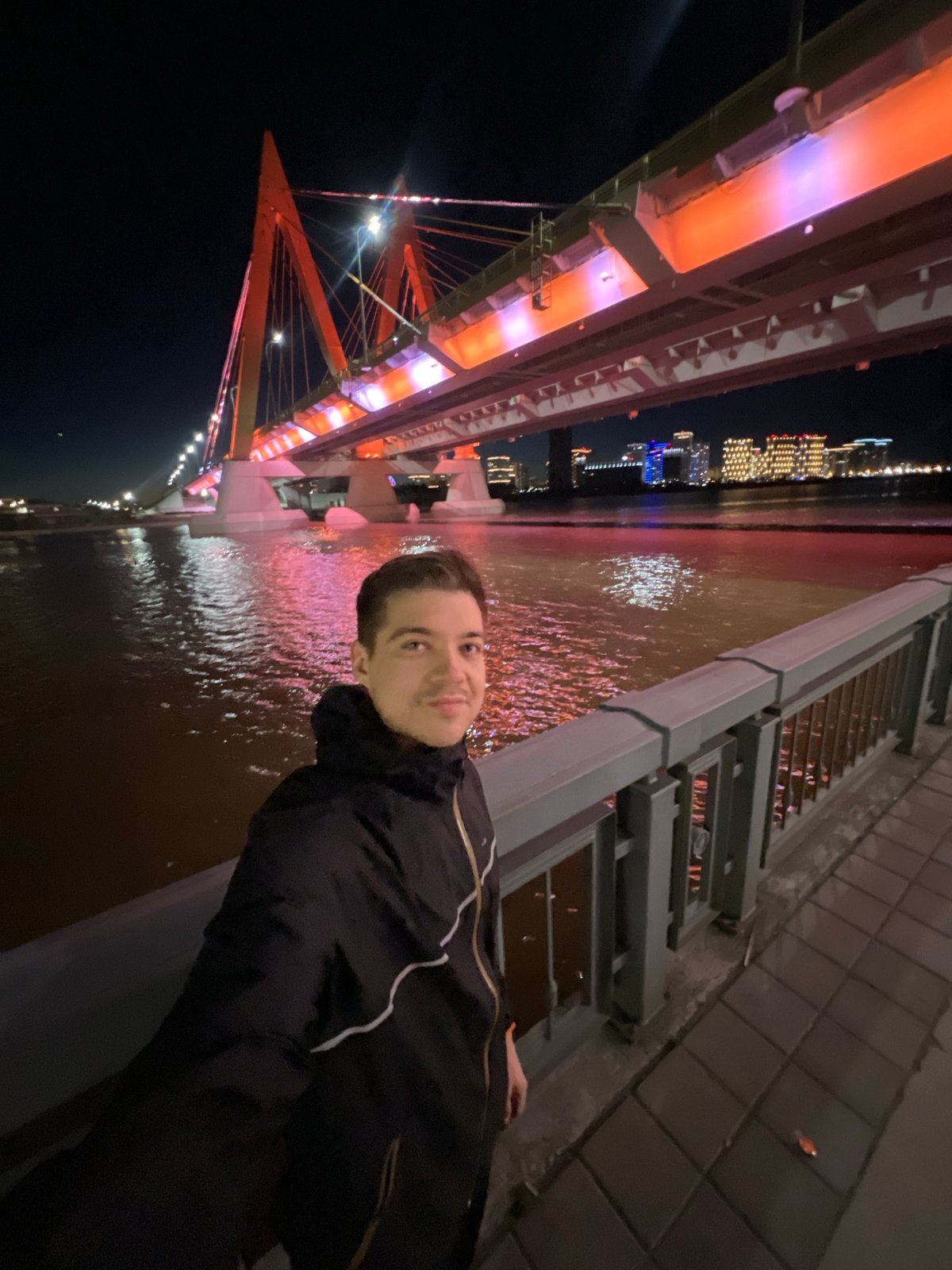 Man photographed in selfie in Kazan, Russia
