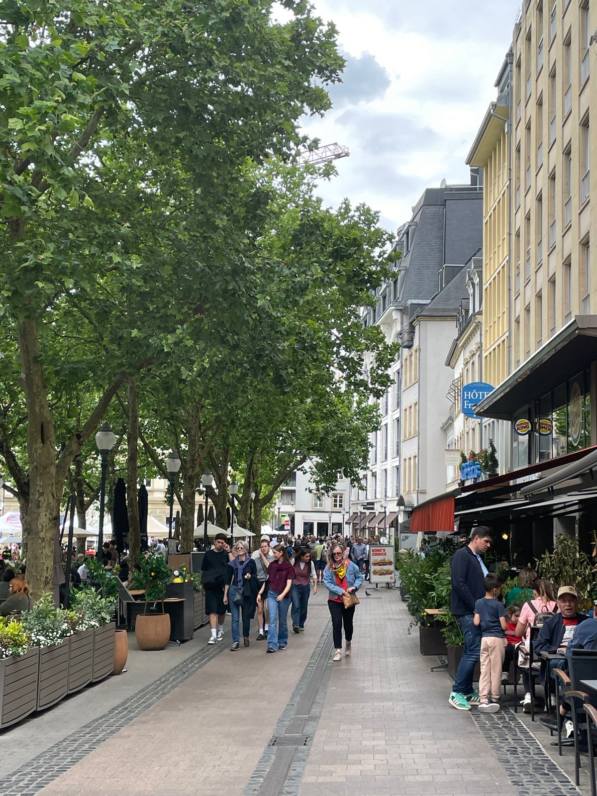 Ordinary morning life documented across Luxembourg City districts