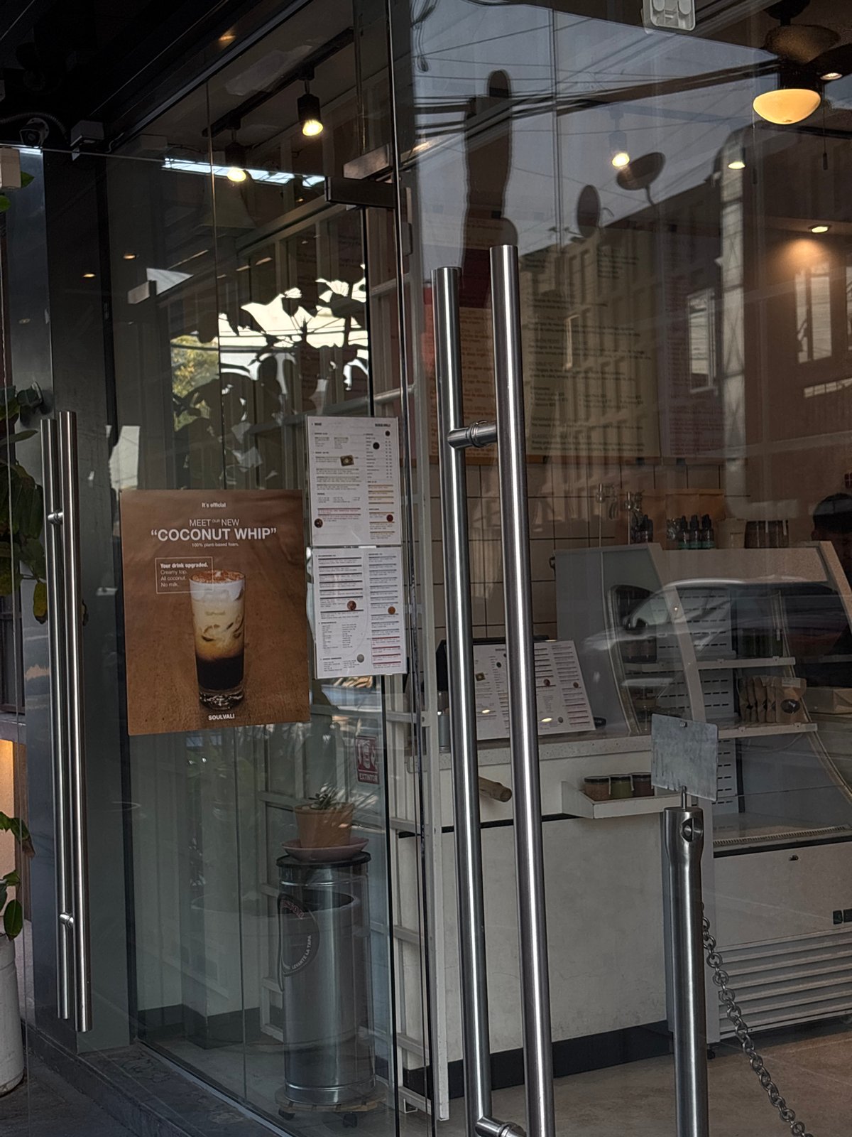 Restaurant storefront with menu signs documented in Puebla