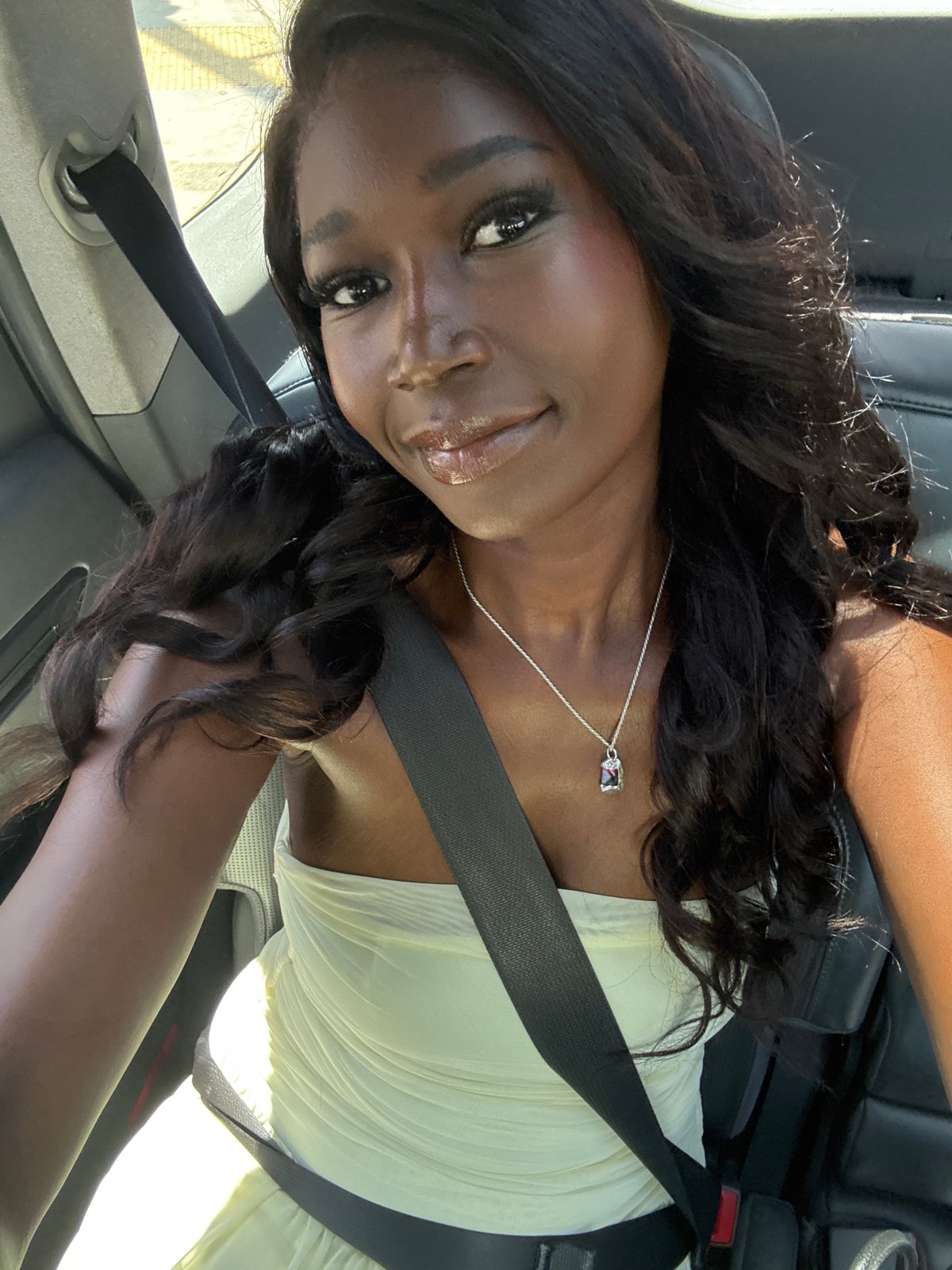 Woman photographed inside vehicle in Los Angeles