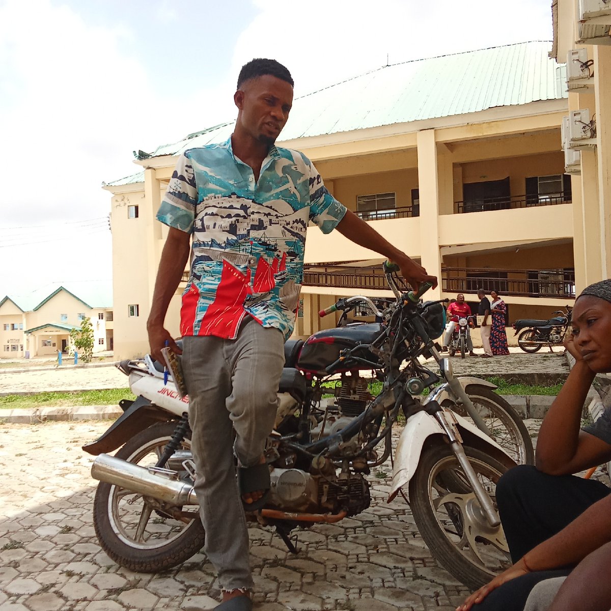 Young couple shares casual moment in Akwanga, Nigeria