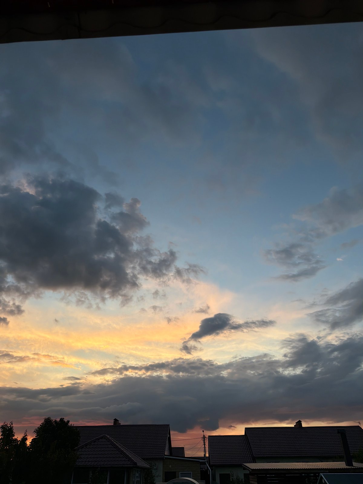 Sunset skies and fresh strawberries in rural Russia