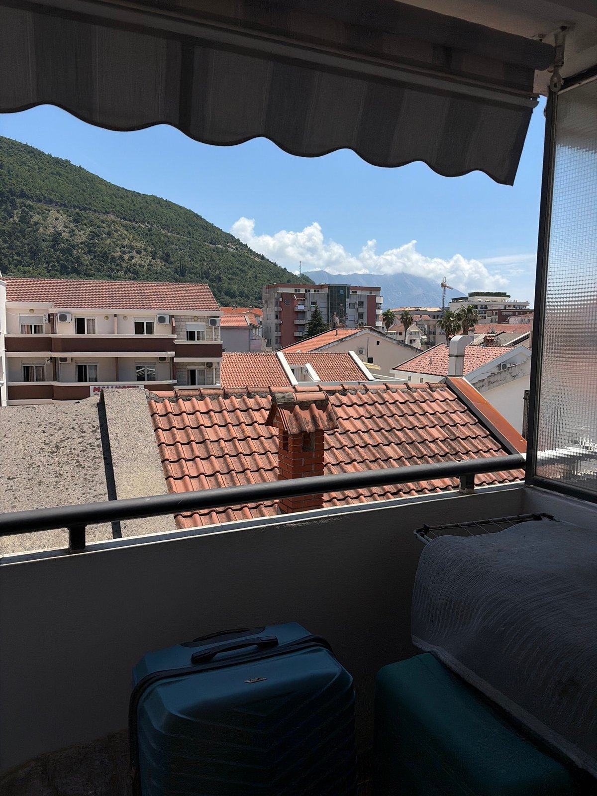 Morning documentation of personal activities in Budva, Montenegro