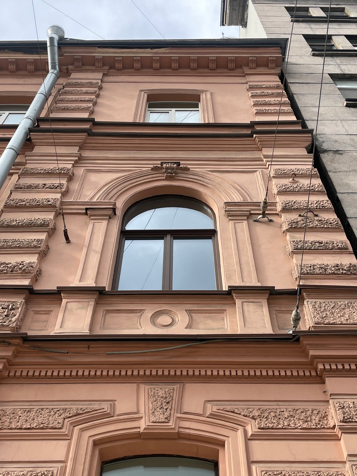 Historic Saint Petersburg architecture documented by witness