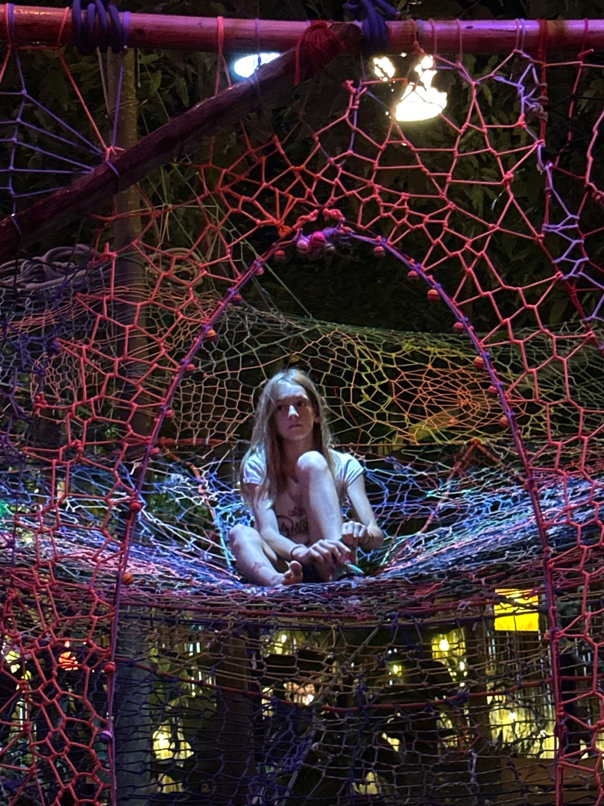 Nighttime DJ event with art installation in Ko Pha Ngan