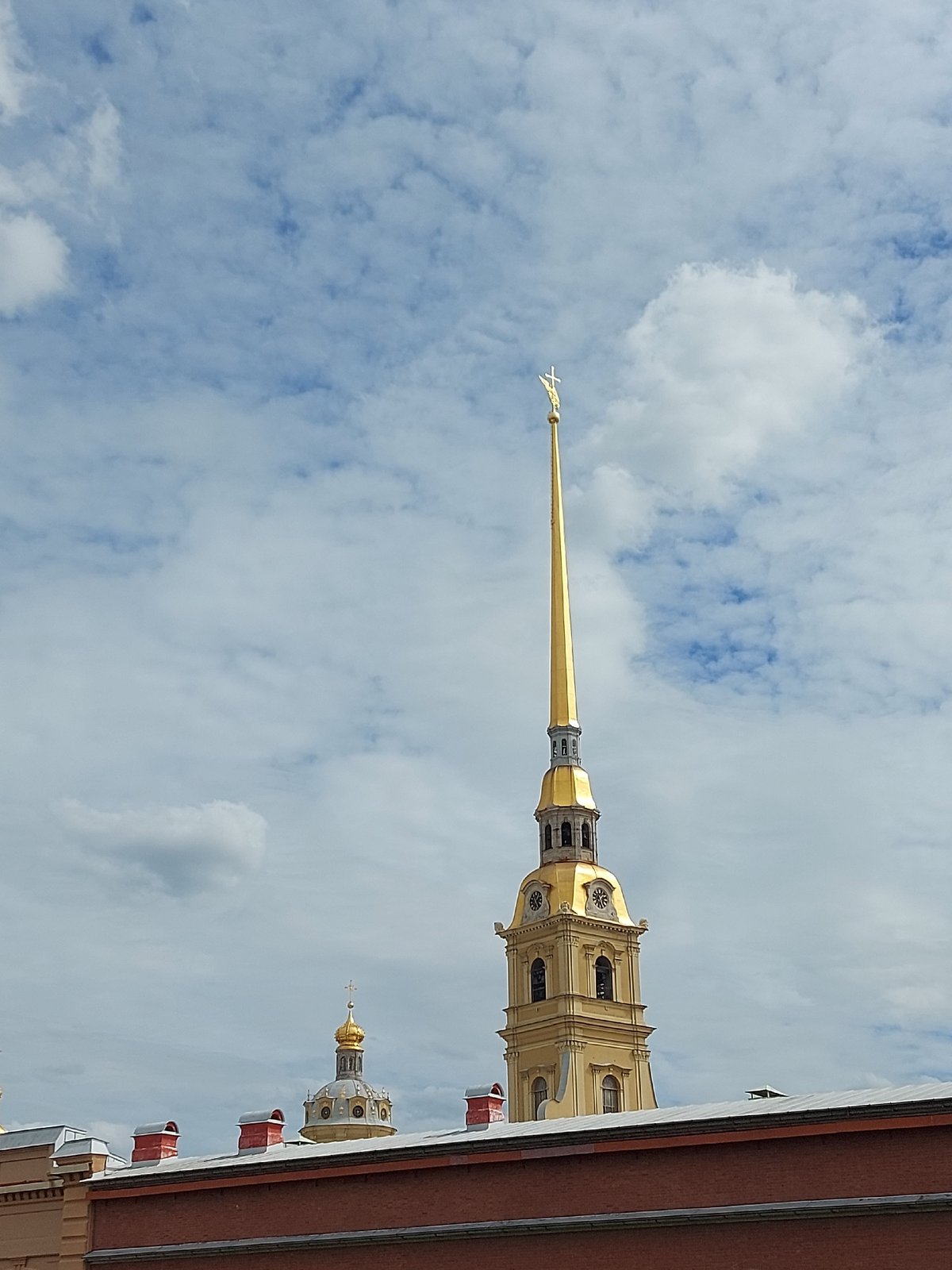 Peter and Paul Cathedral observed under cloudy skies