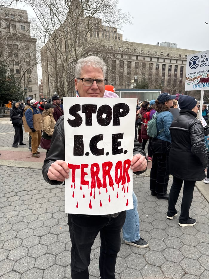 Anti-ICE protesters march through New York City streets