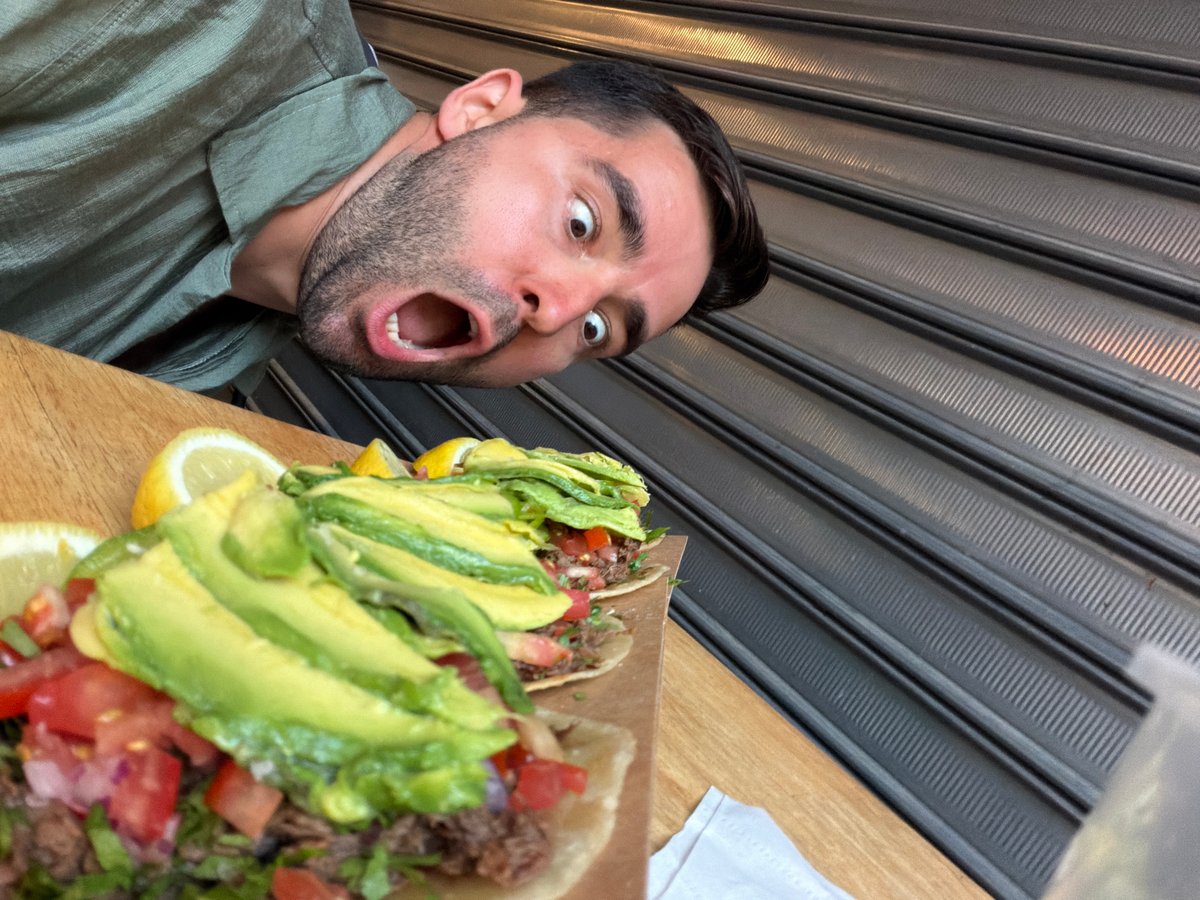 Man shows animated surprise expression in Tel Aviv moment