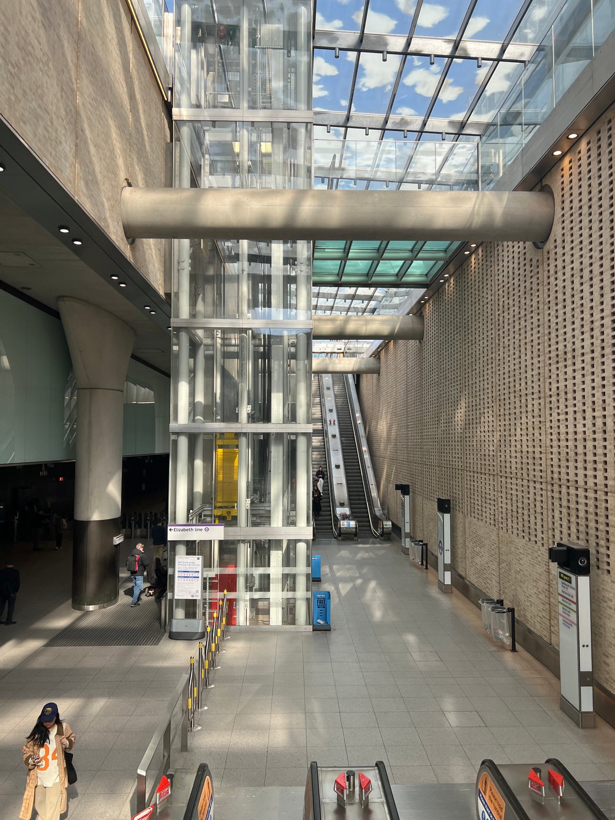 Modern transport station interior documented in London