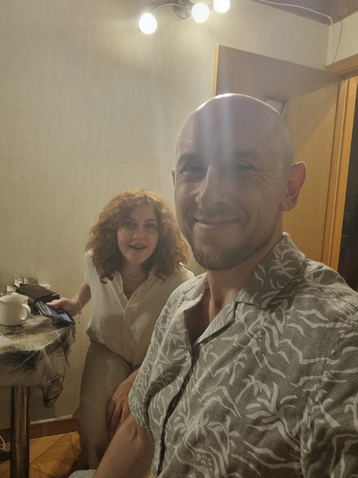 Casual indoor gathering photographed at Sochi residence