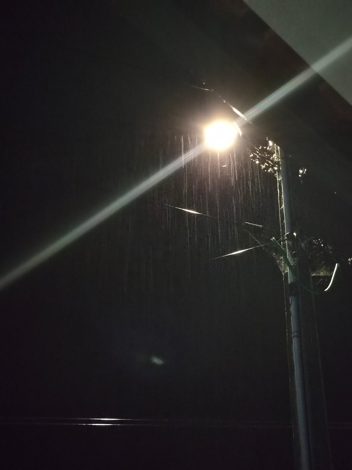 Nighttime light phenomena observed during rain in Barcelos, Portugal