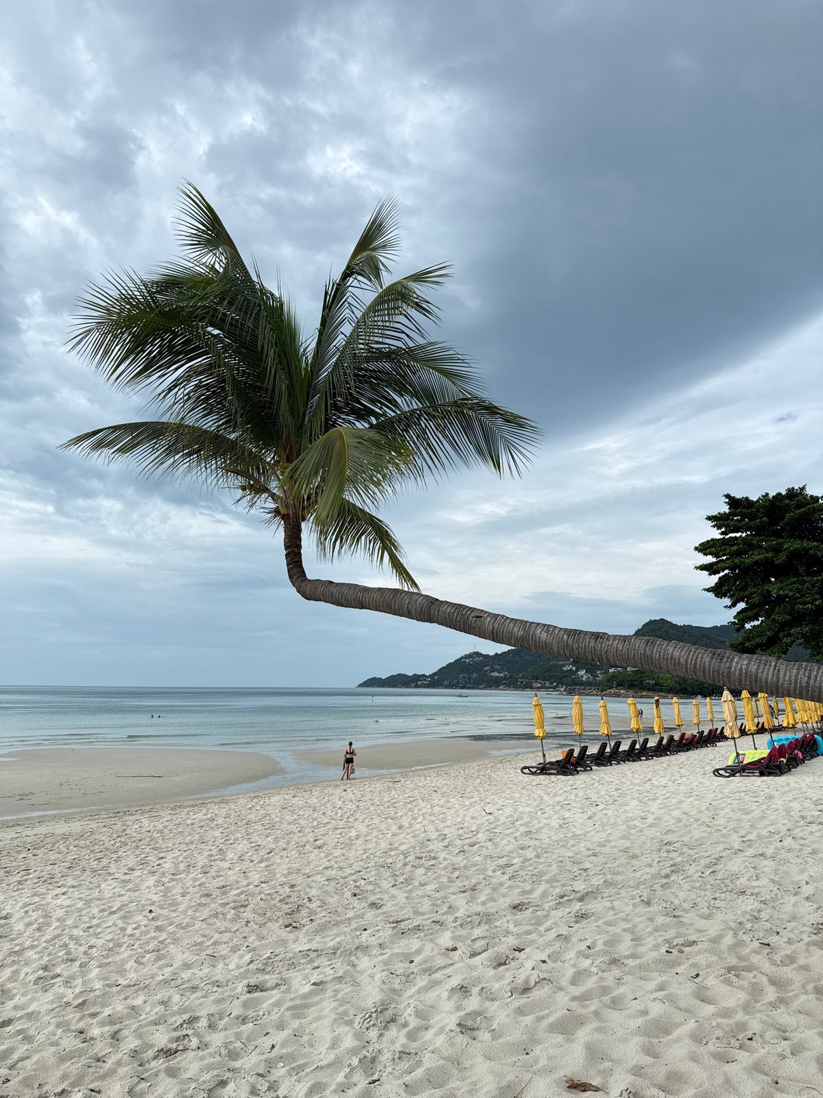 Overcast morning on a quiet Ko Samui beach