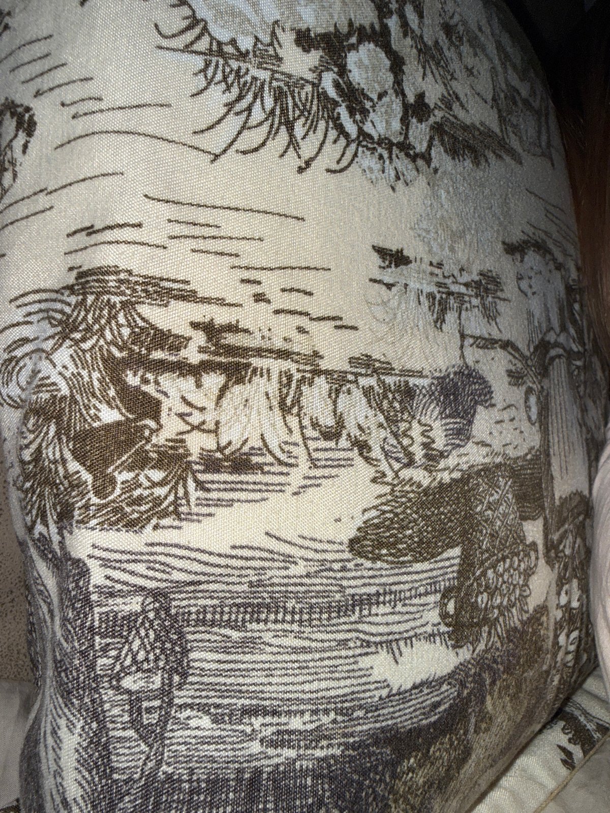 Textile with dark print observed in Shumen, Bulgaria