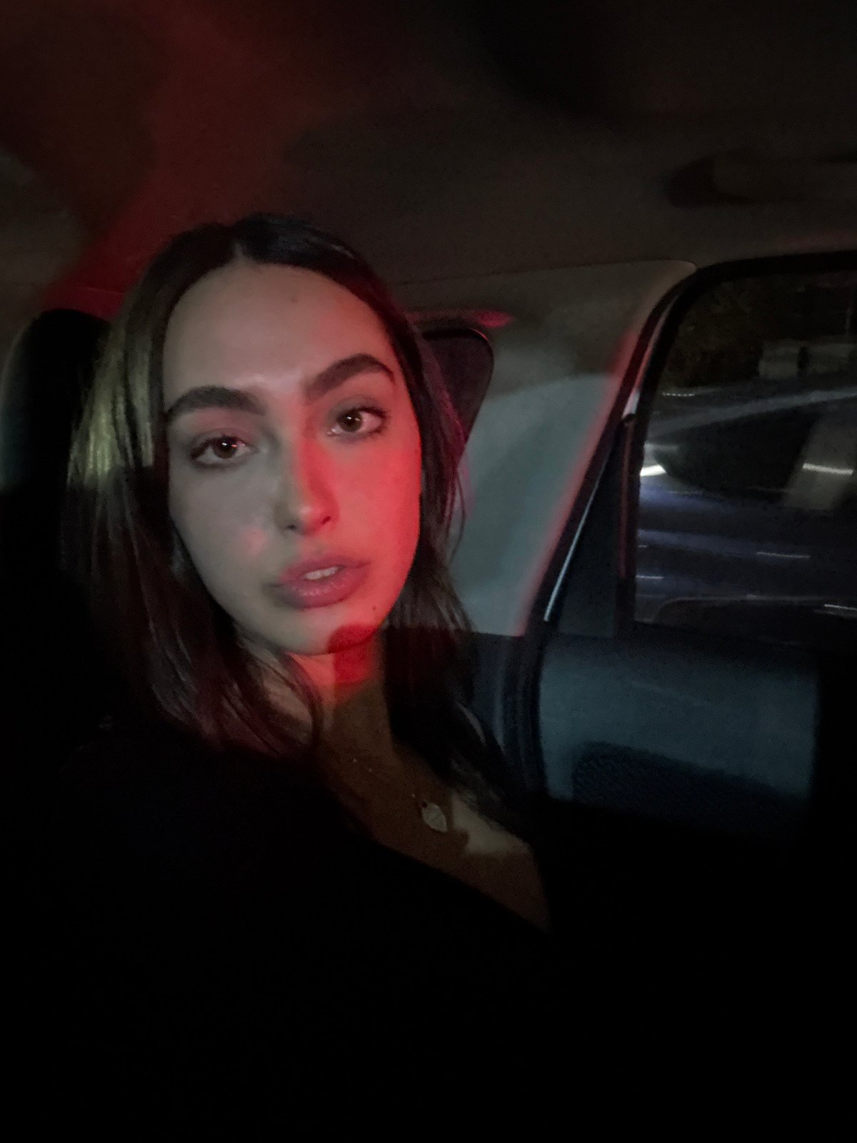 Young woman observed in vehicle, Mexico City early morning