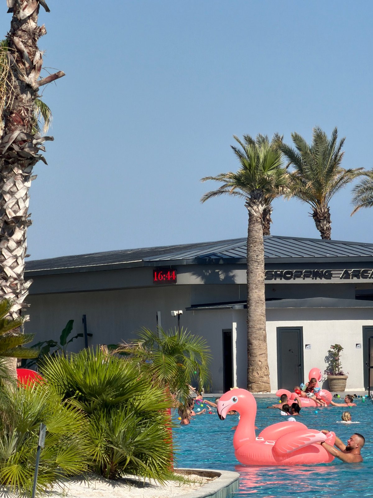 Resort guests enjoy poolside leisure activities in Manavgat, Turkey