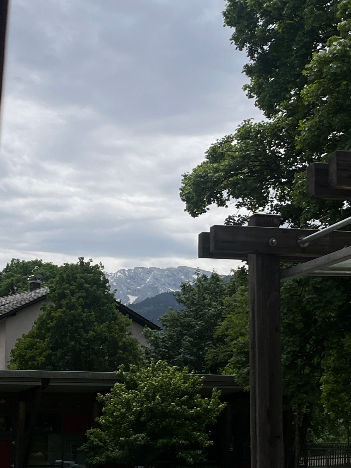 Morning views captured from indoors in Garmisch-Partenkirchen, Germany