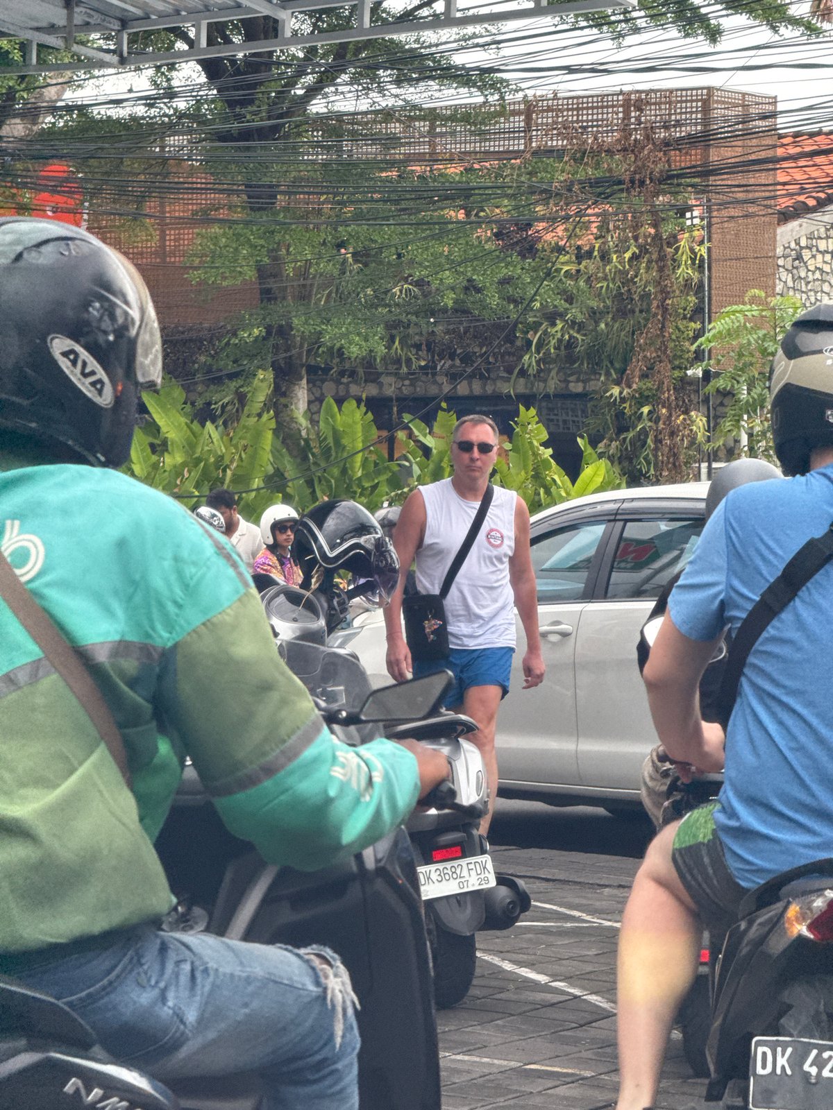 Morning street life documented across North Kuta Indonesia