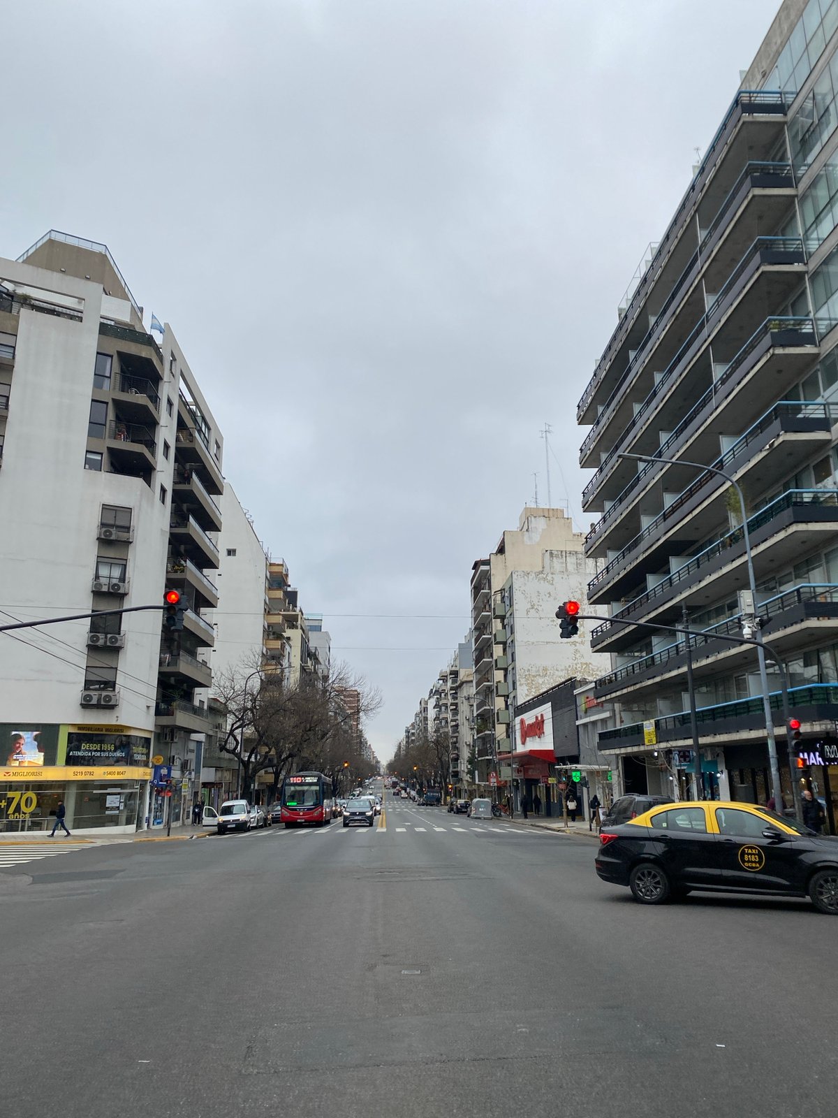 Evening scenes documented across Buenos Aires neighborhoods and shopping areas