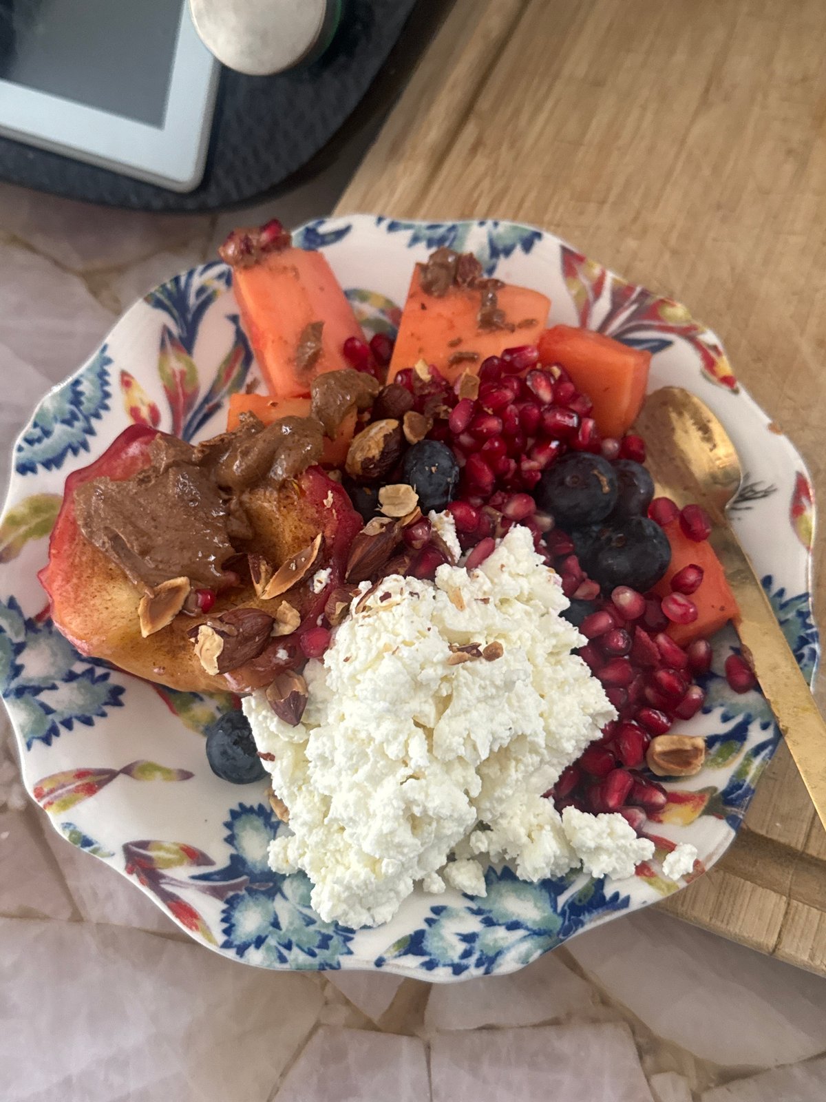 Decorative meal presentation captured in London morning