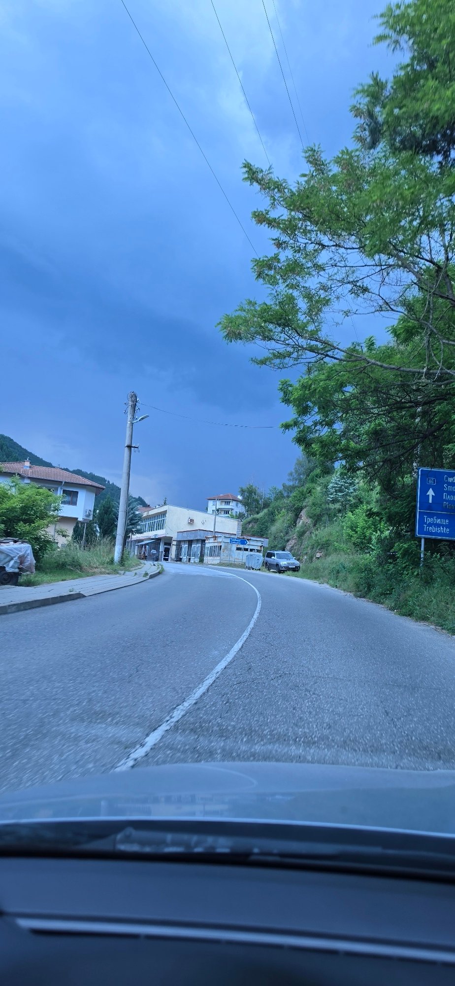 Street scenes documented in Taran, Bulgaria under dramatic skies