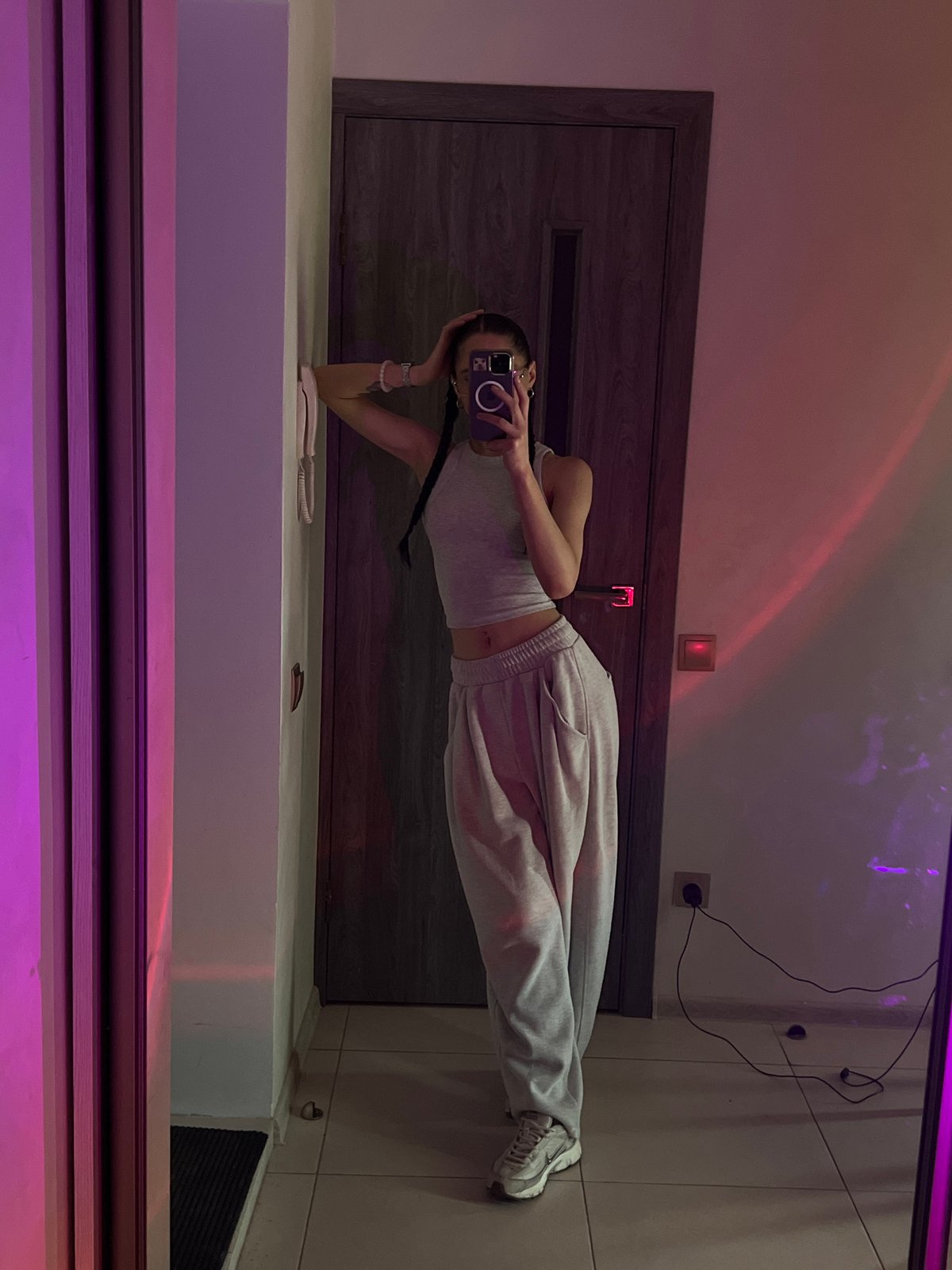Mirror selfie session at home in Ternopil, Ukraine