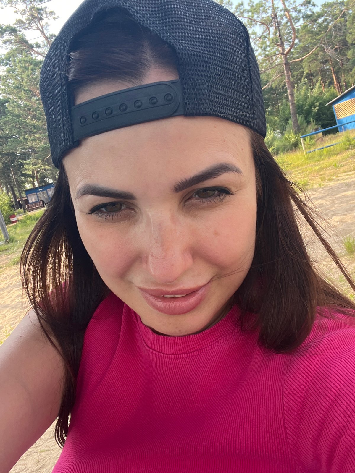 Selfie series at an outdoor spot near the water