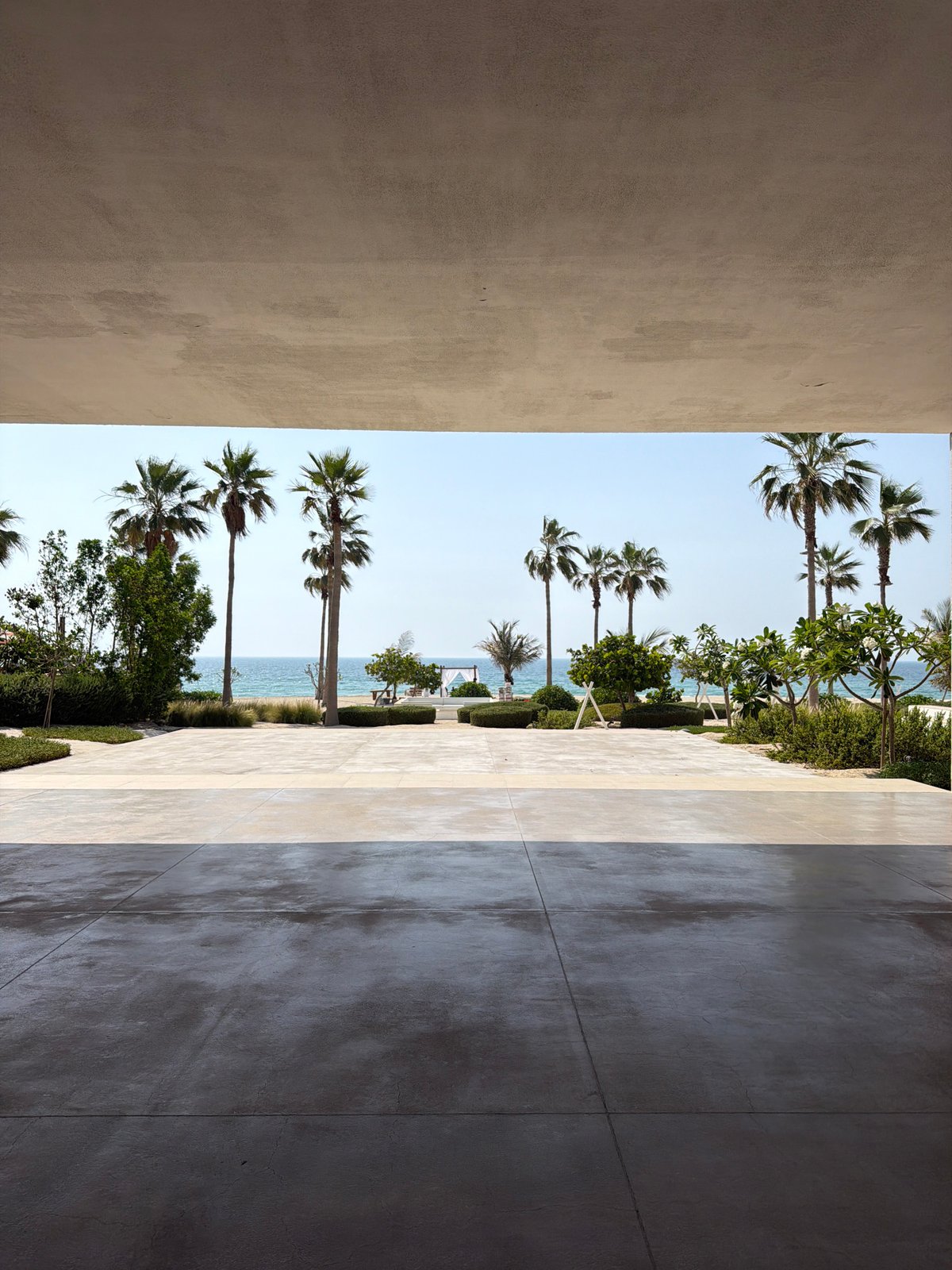 Dubai architectural spaces with ocean views documented