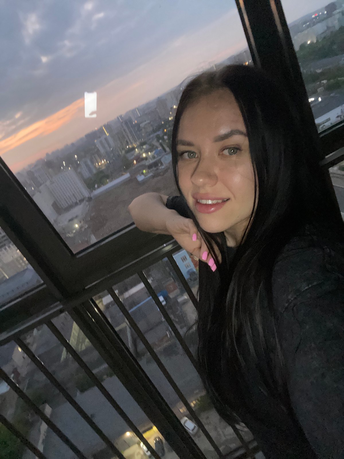 Evening views of Perm from ground level and aerial perspectives