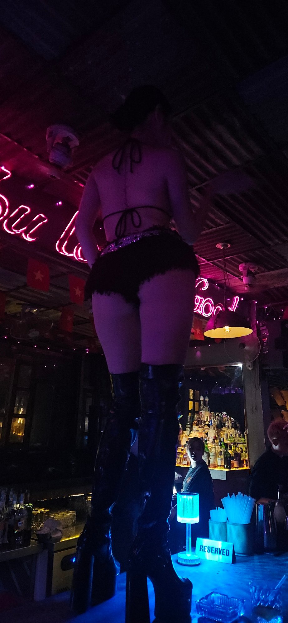 Bar dancer performs at Nha Trang nightclub
