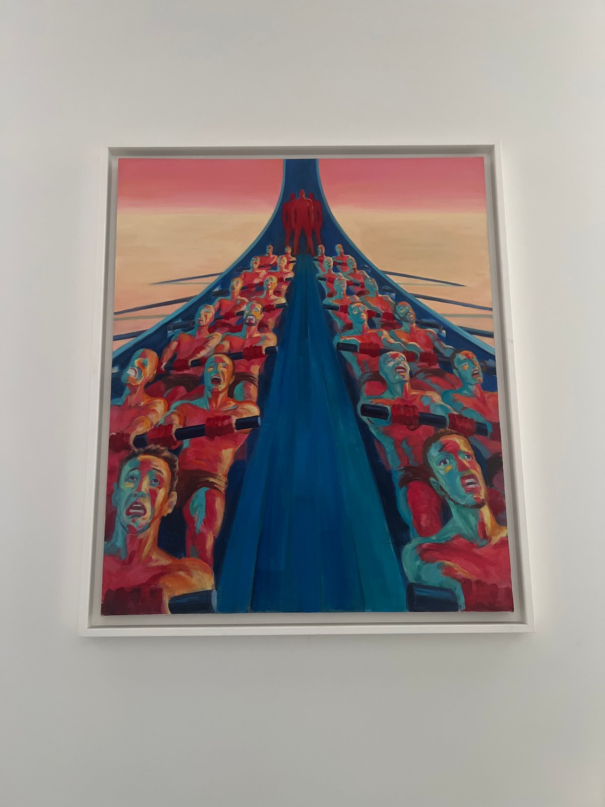 Artist reviews color swatches in Saint Petersburg studio