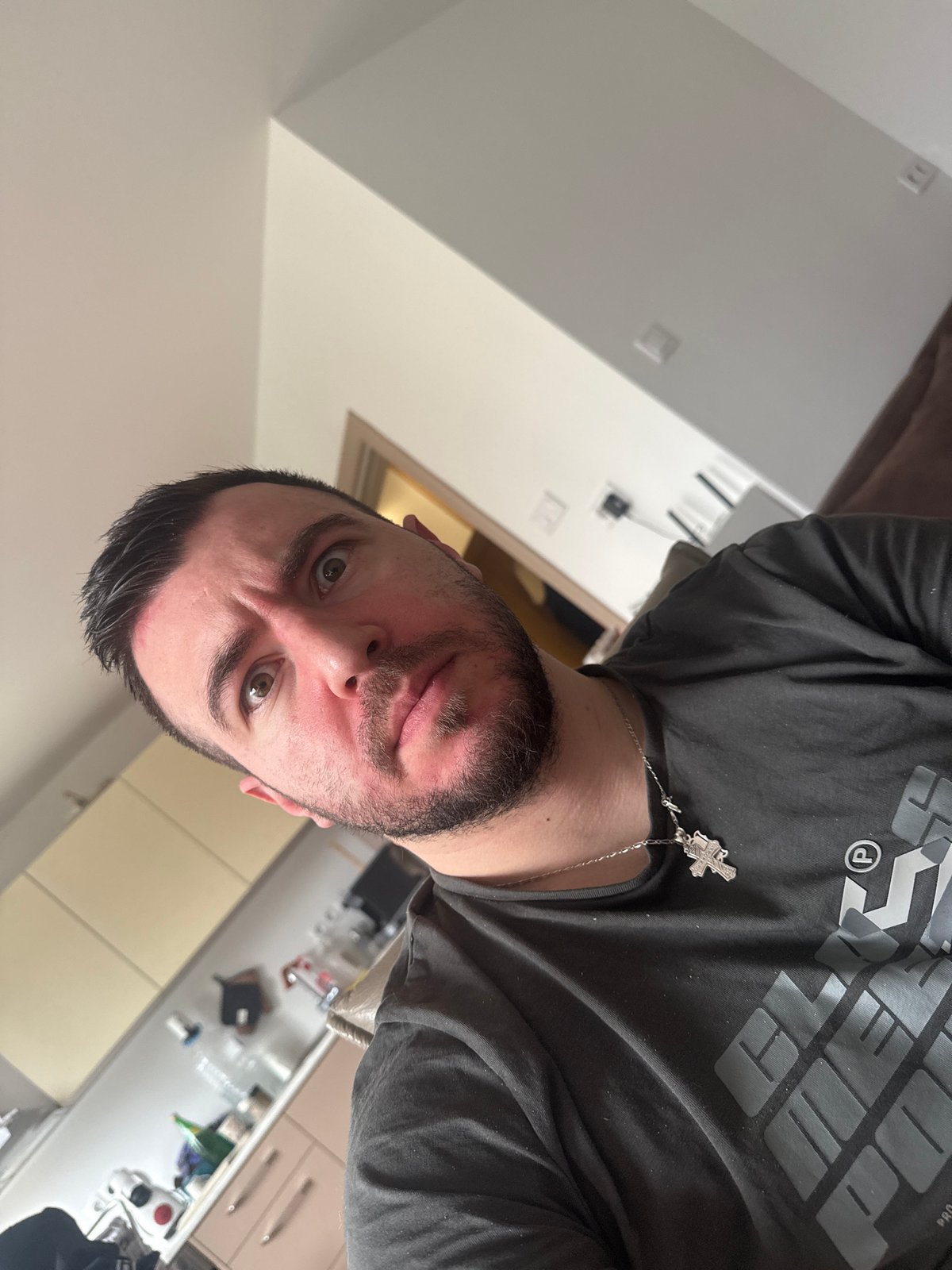 Morning selfies and TV viewing captured in Sofia apartment