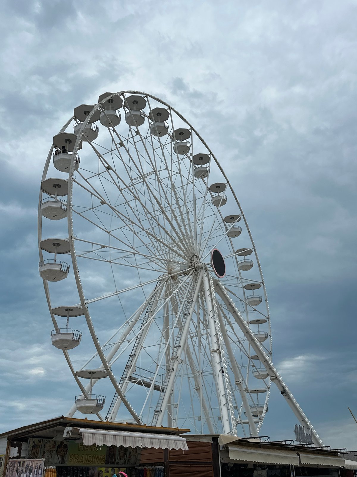 Ferris wheel and exotic bird display spotted in Nesebar