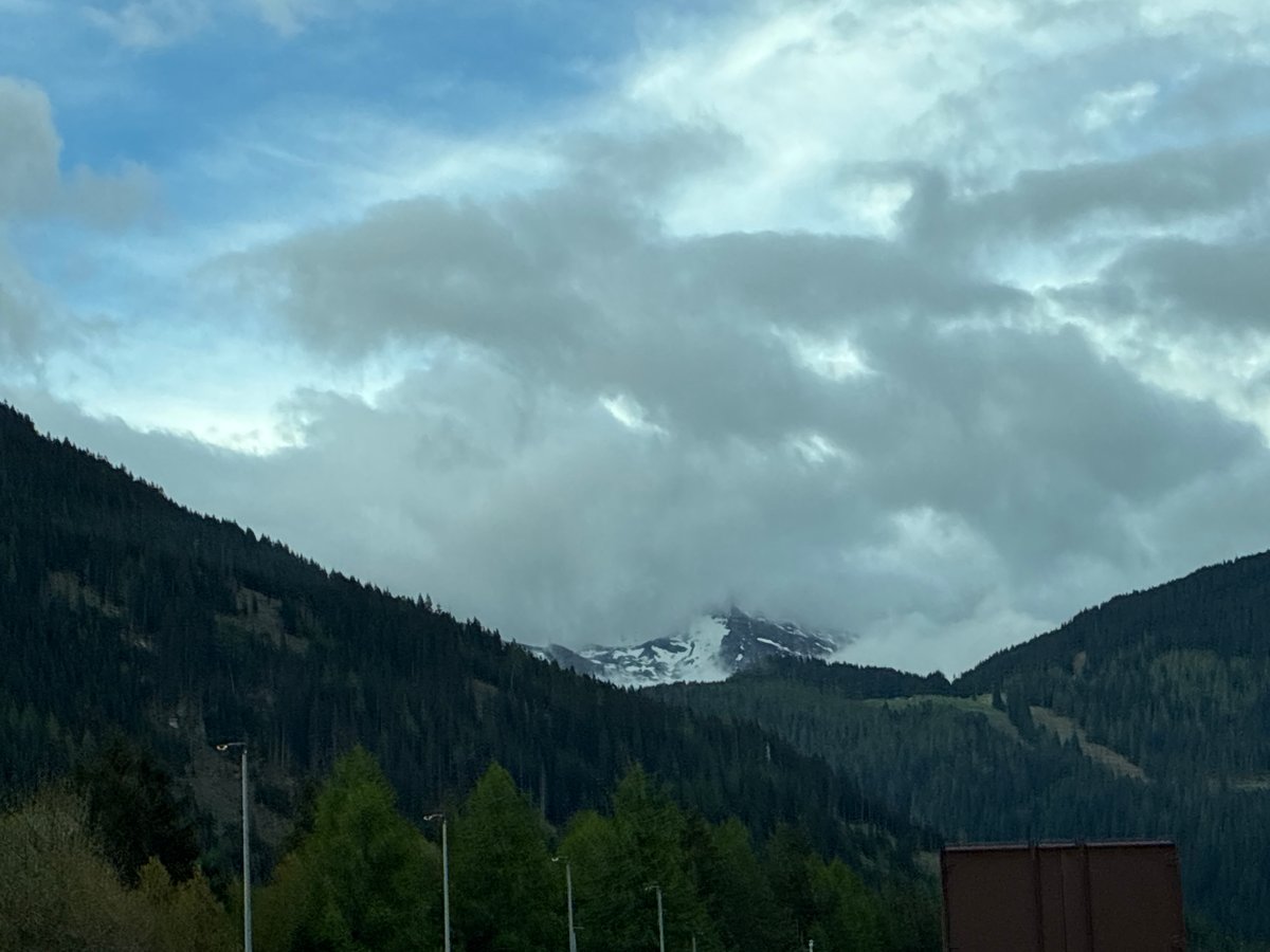 Cloudy mountain landscape documented in Austrian Alps near Brenner