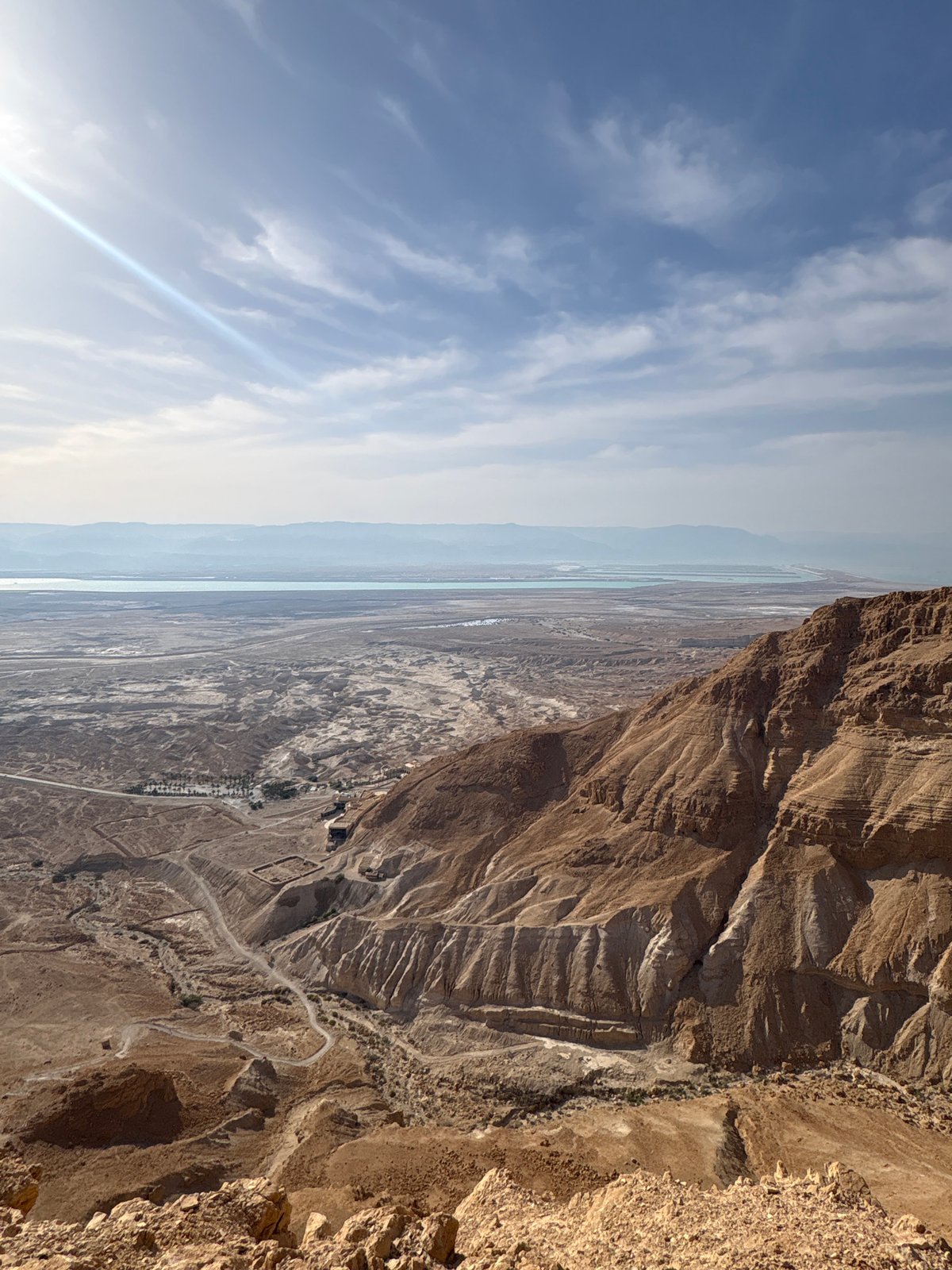 Aerial view captures ancient Masada fortress in Israel
