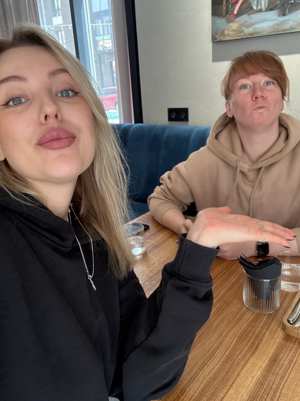 Early morning cafe activity captured in Krasnoyarsk bakery